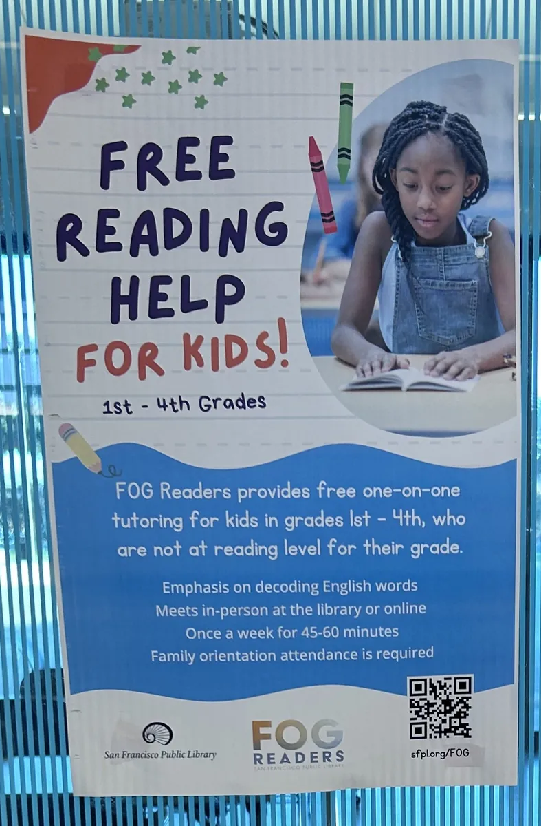 Free Reading Help for Kids flier
