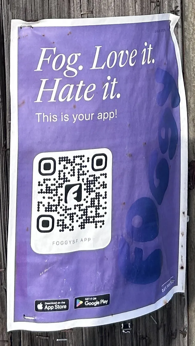 Fog SF app flier