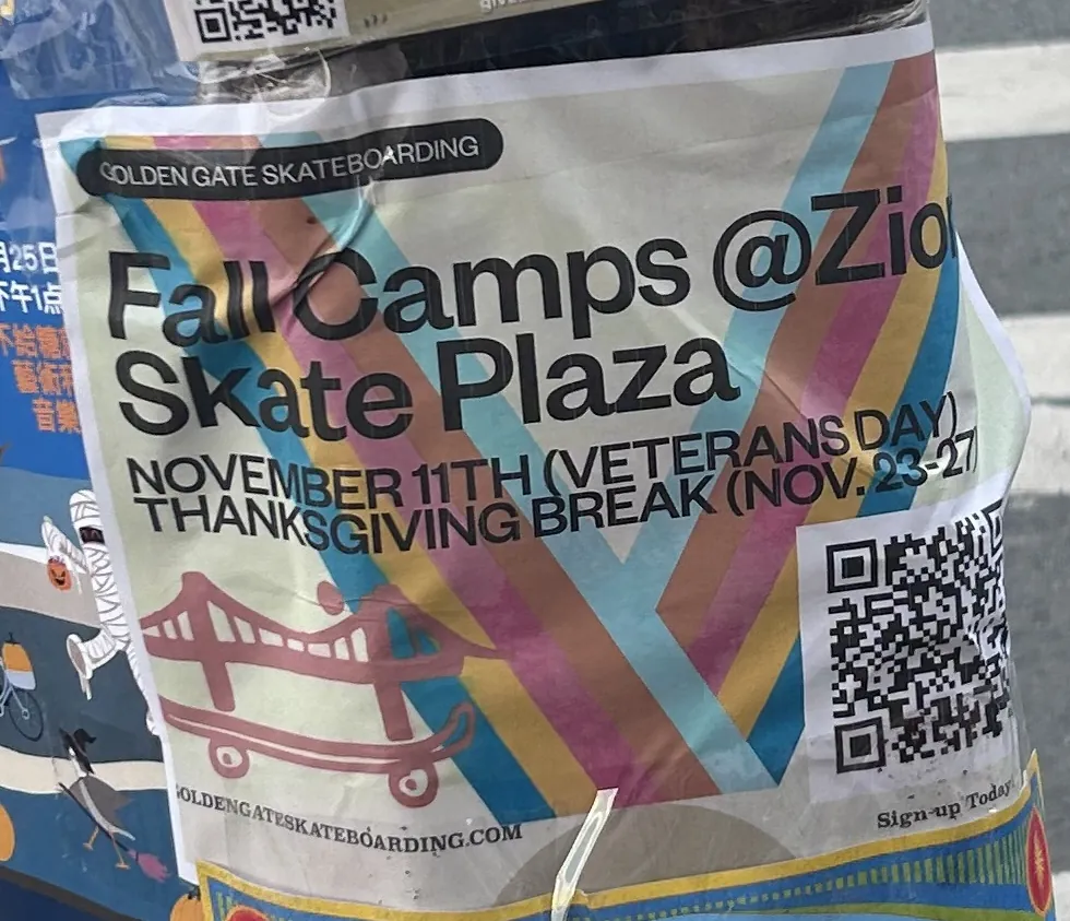 Fall Camps at Zion Skate Plaza flier