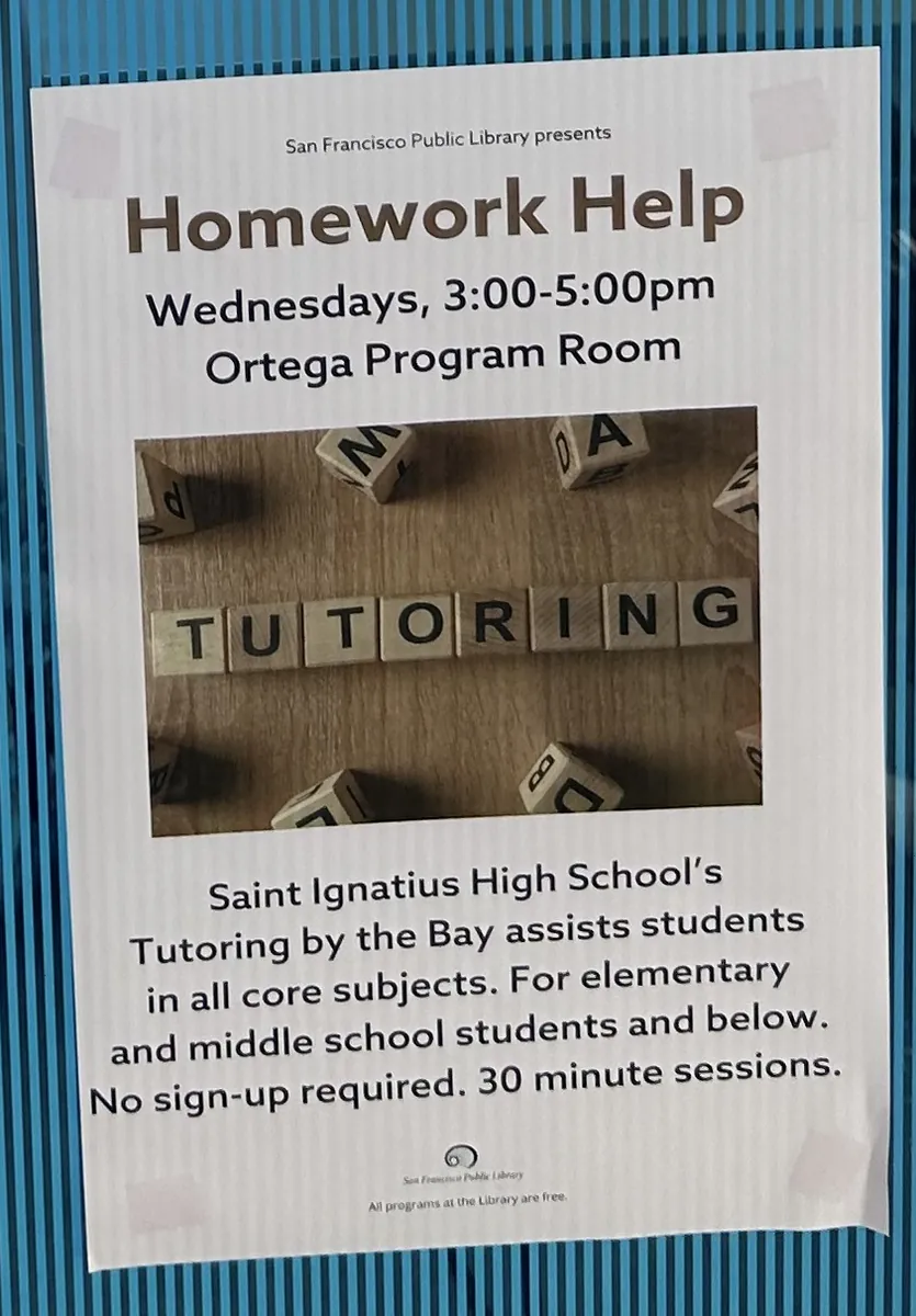 Homework Help flier
