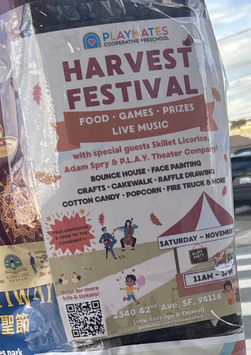Playmates Harvest Festival flier
