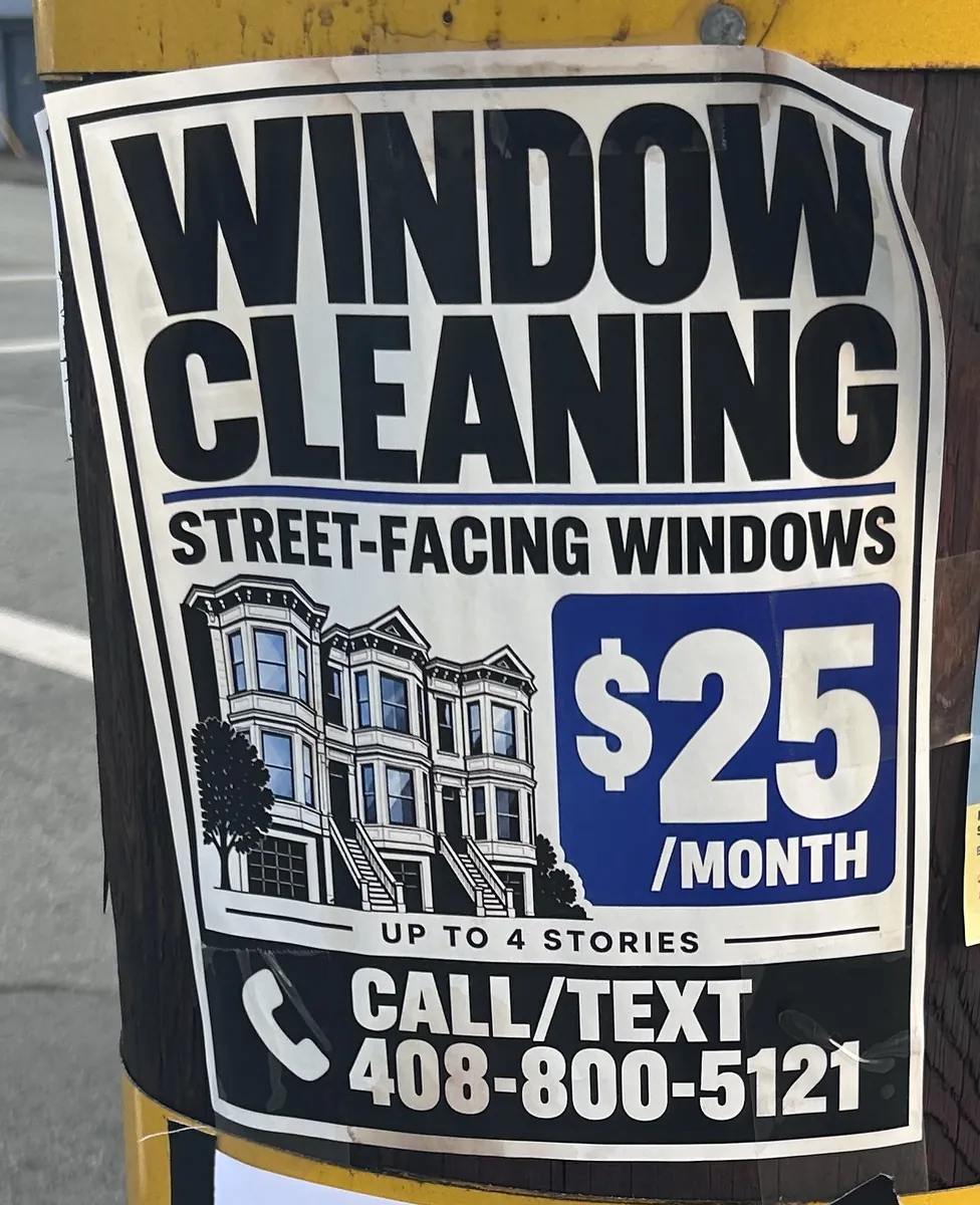 Window Cleaning $25/month flier
